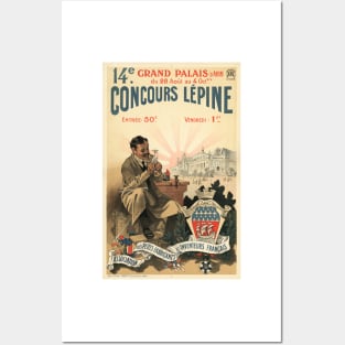 CONCOURS LEPINE 1910 French Inventors Exposition Gathering Vintage Poster Posters and Art